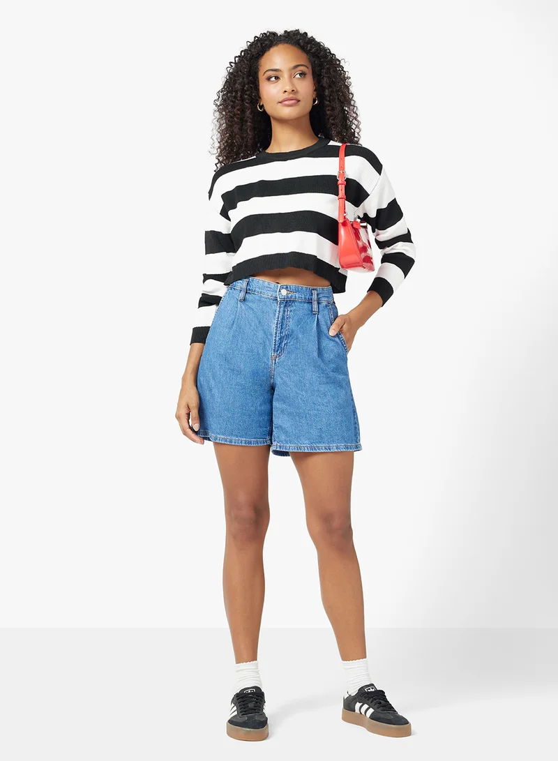 Ginger Crew Neck Stripe Sweater