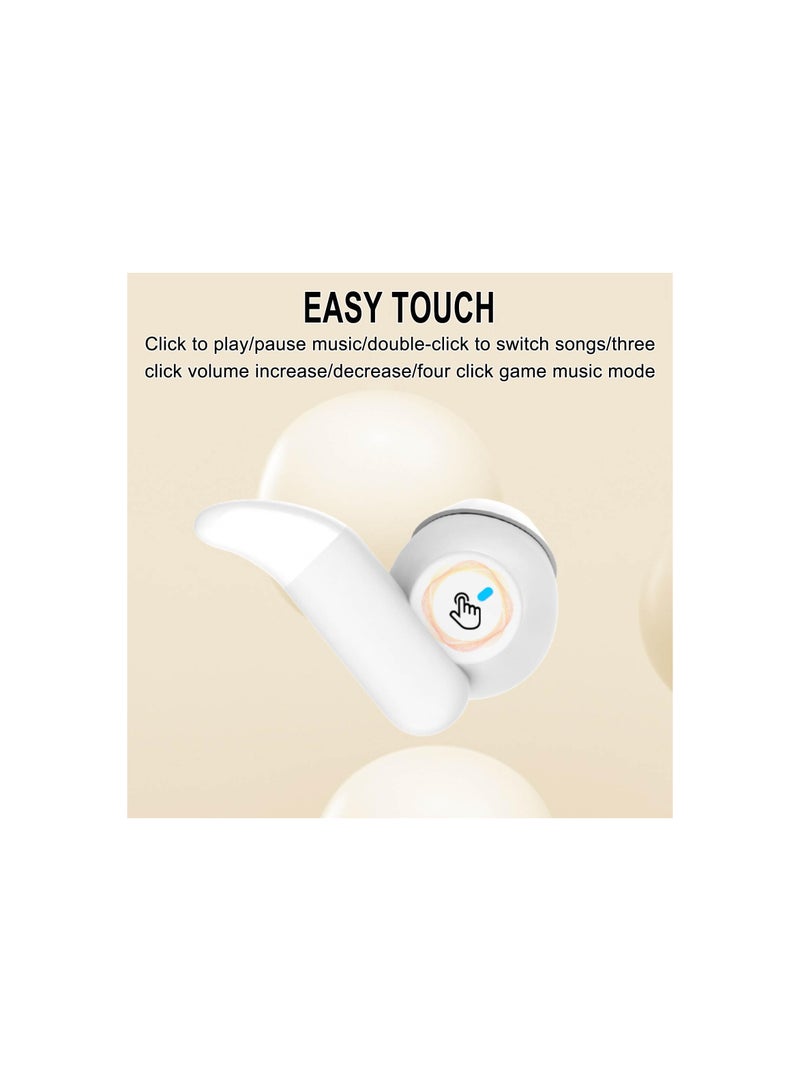 SOLARAE Wireless Bluetooth Small Sleeping Sleep Earbuds, for Side Sleepers Soft Enc Noise Cancelling Earbuds, Bluetooth Noise Canceling Ear Buds Sleeping Sleep Earphones Tiny Headphones(1 Pack) - Image 4