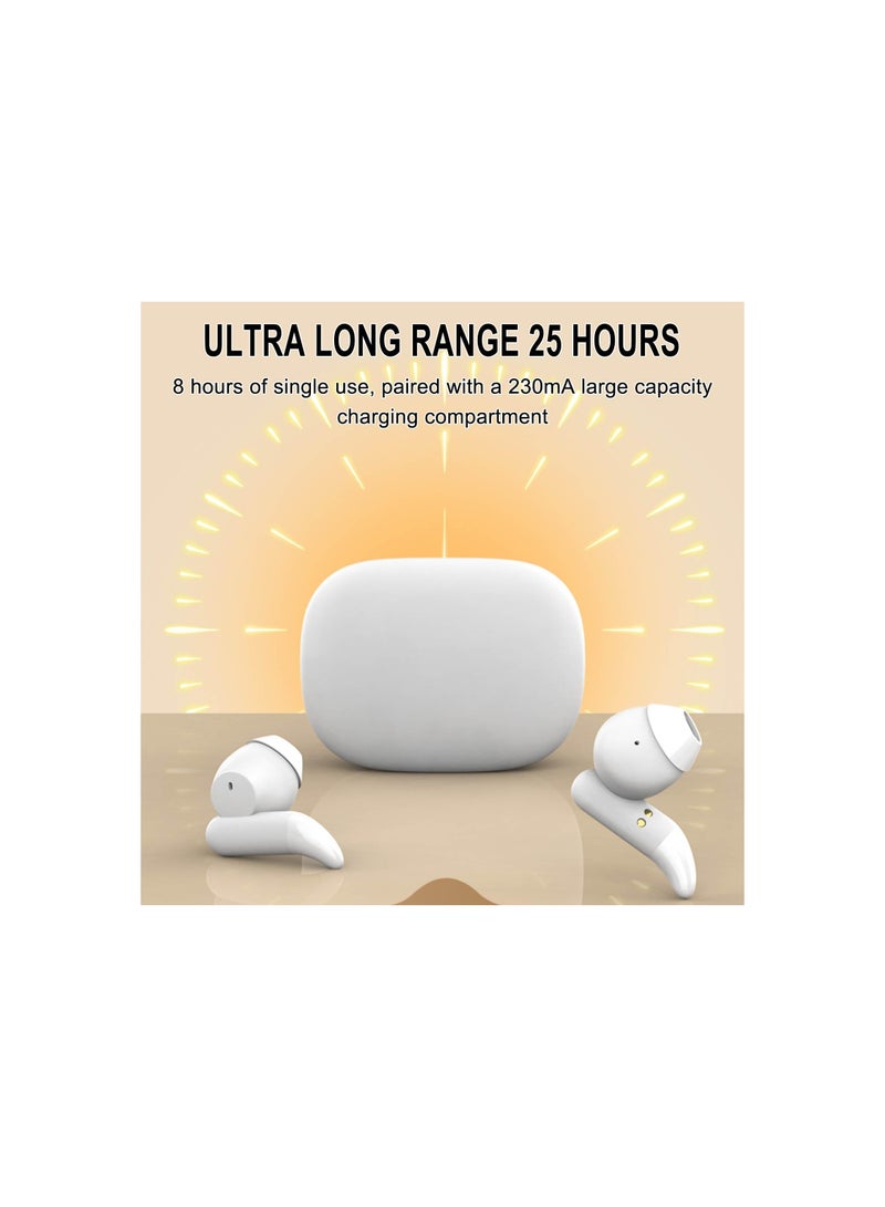 SOLARAE Wireless Bluetooth Small Sleeping Sleep Earbuds, for Side Sleepers Soft Enc Noise Cancelling Earbuds, Bluetooth Noise Canceling Ear Buds Sleeping Sleep Earphones Tiny Headphones(1 Pack) - Image 5