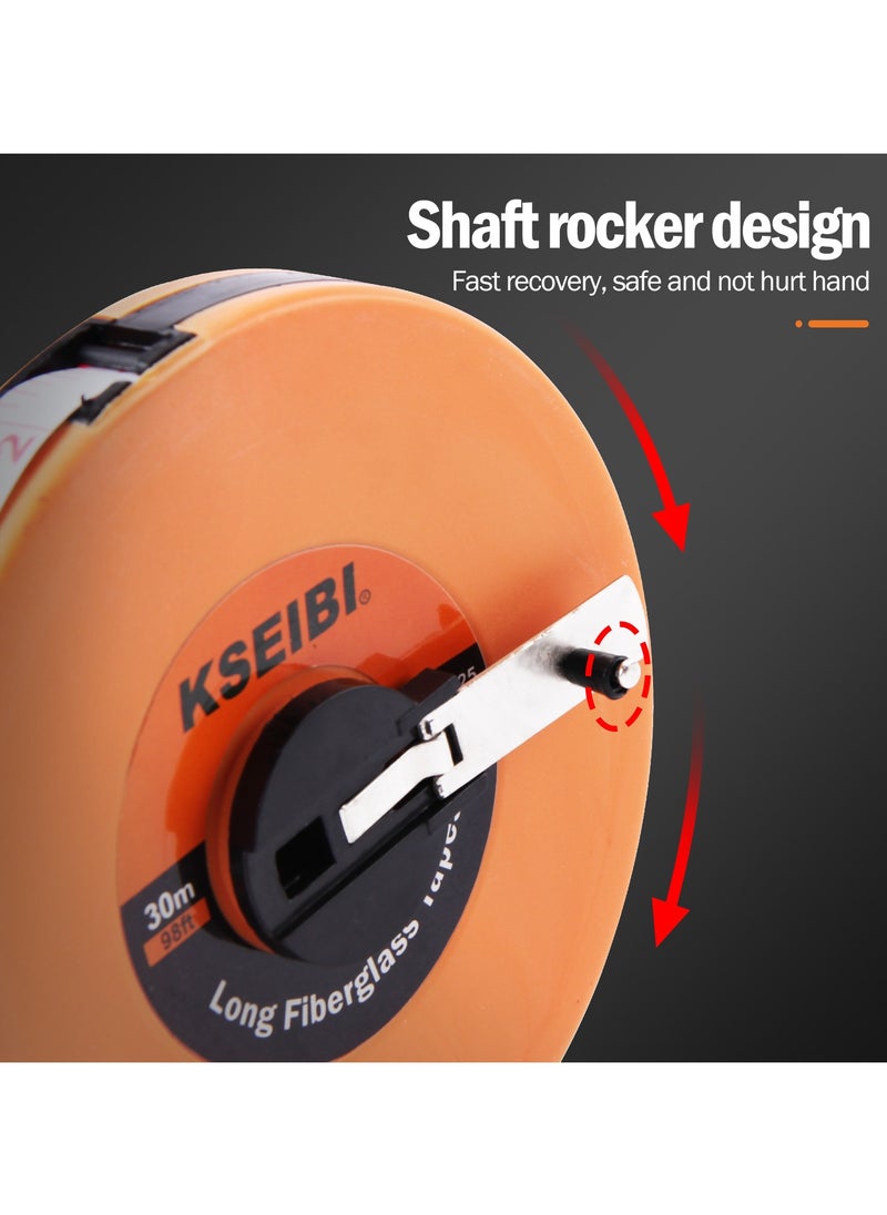 KSEIBI - Long Fiberglass Tape Measure Double Face Printing Inch/Metric for Construction Work, For  Construction Projects, measurement tasks, Design, Surveying and Mapping, create topographic maps. - Image 1