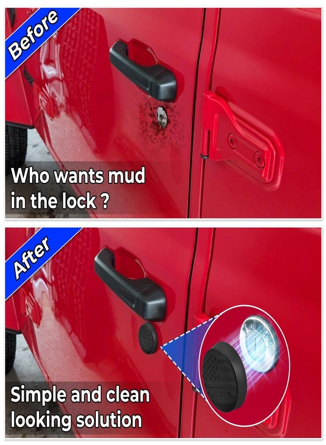 CALBEAU Keyhole Covers Compatible with 2018-2025 Jeep Wrangler JL and Gladiator JT Front Door, Strong Magnet Keyhole Decor Accessories for Door Lock Protection - Image 2