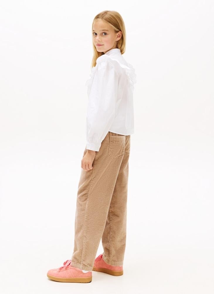 TOMMY HILFIGER Youth Ruffle trim detail on front Shirt - Image 2