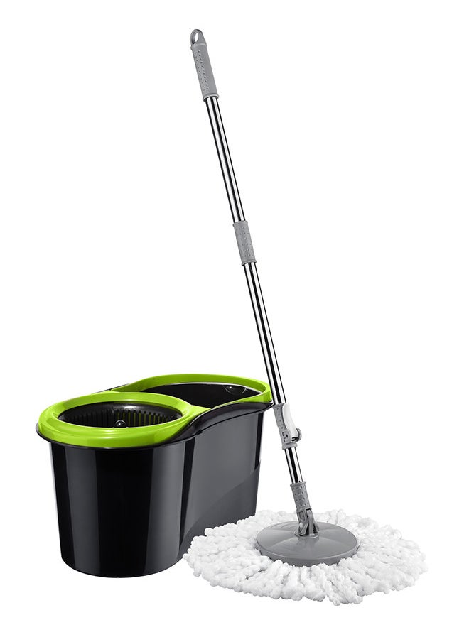 Weazy - Easy Spin & Dry Cleaning Set 13 Liter Black/Green/Grey 100% Microfiber (Made in Turkey) - Image 1