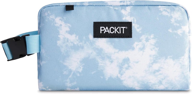 Pac-Kit ® Freezable Snack Box, Blue Sky, Built with ECOFREEZE® Technology, Collapsible, Reusable, Zip Closure with Buckle Handle, Designed For Work Snacks, Fresh Snacks On the Go, Adults, and All Ages - Image 1