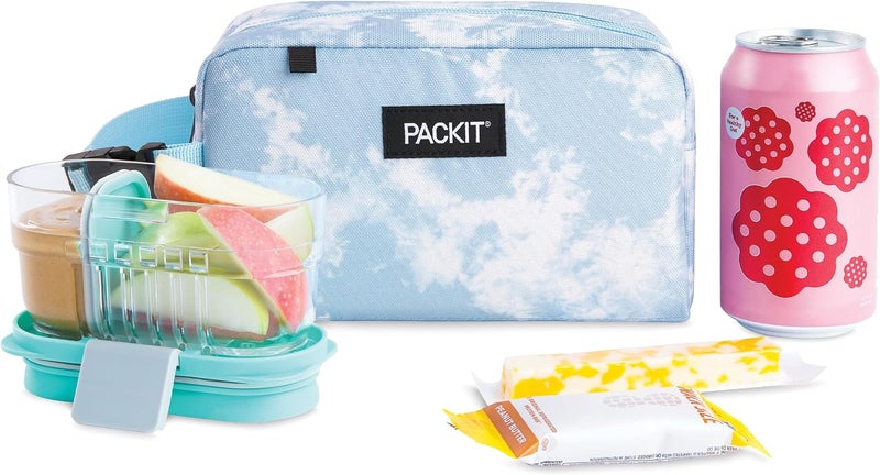 Pac-Kit ® Freezable Snack Box, Blue Sky, Built with ECOFREEZE® Technology, Collapsible, Reusable, Zip Closure with Buckle Handle, Designed For Work Snacks, Fresh Snacks On the Go, Adults, and All Ages - Image 5