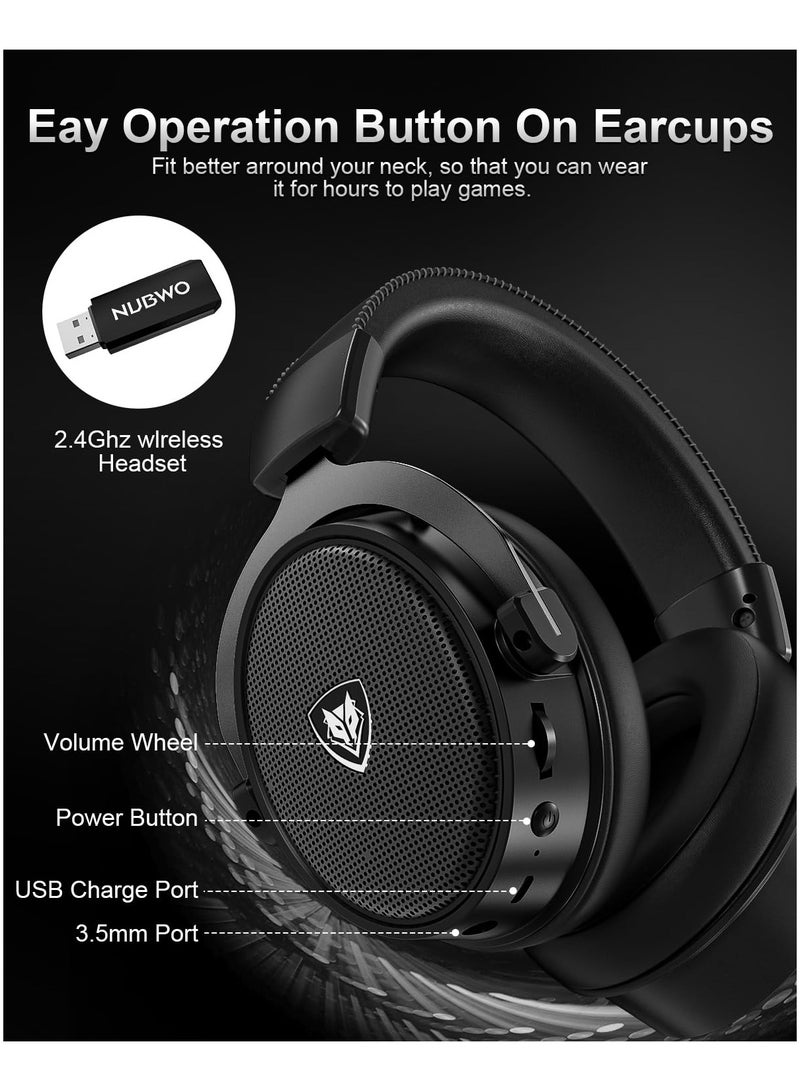 NUBWO G07 Wireless Bluetooth 2.4G Gaming Headset With Mic For PC PS4 PS5 XOne XSeries NSwitch - Image 2