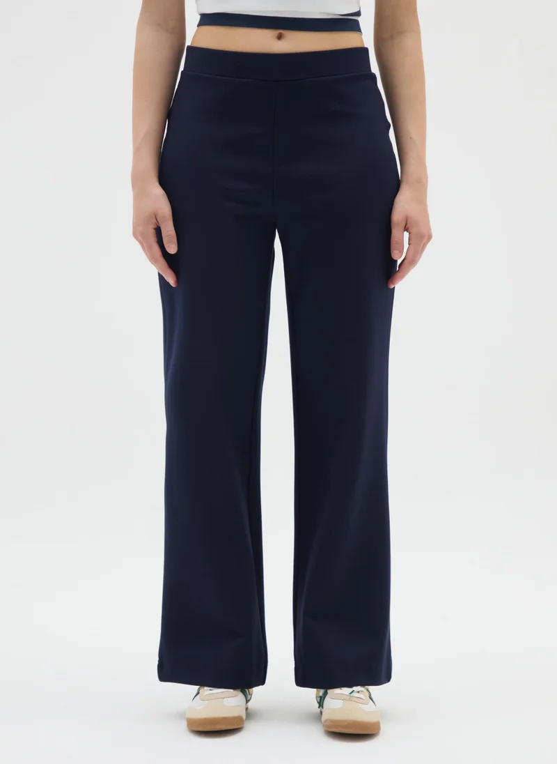 Ovs WIDE BLUE STRETCH TROUSERS
