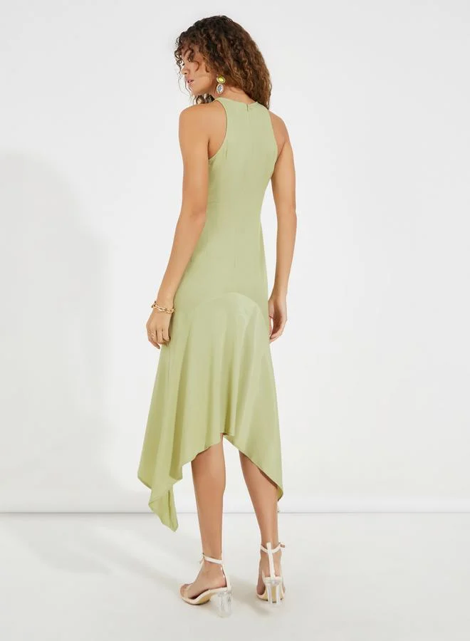Styli Asymmetric Hem Dress