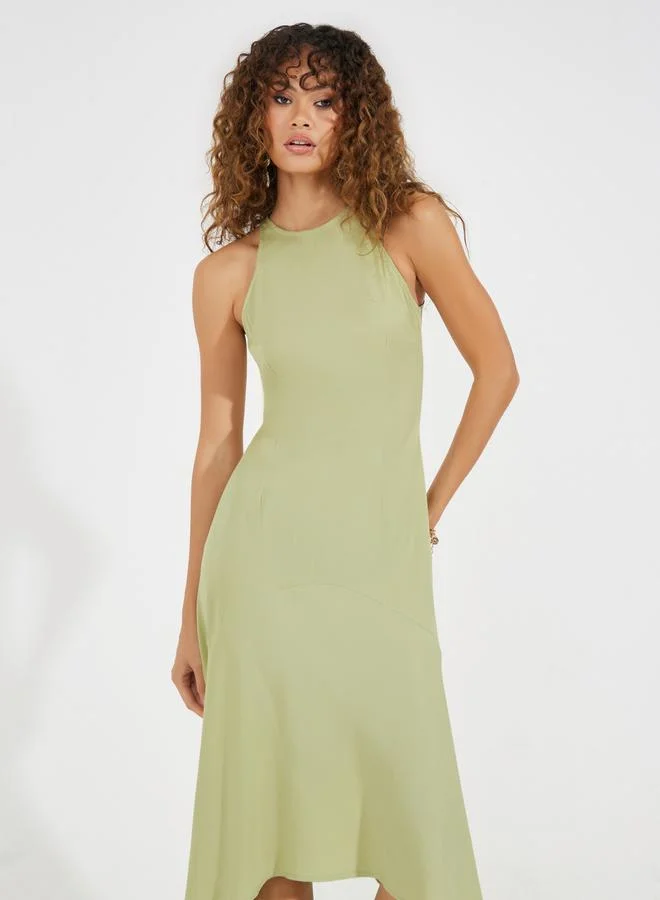 Styli Asymmetric Hem Dress