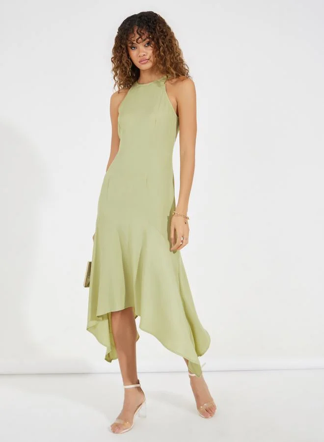 Styli Asymmetric Hem Dress