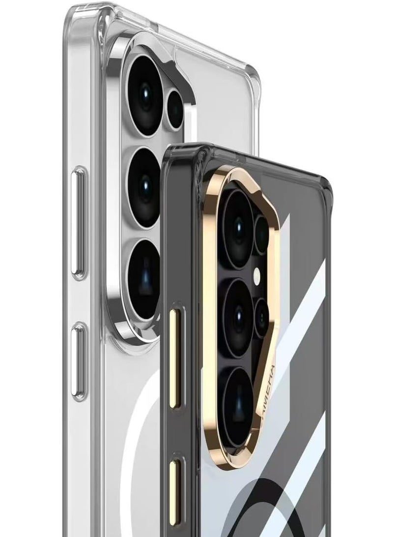 GKK Case for Samsung Galaxy S26 Ultra Magnetic Back Cover Compatible with MagSafe full Camera Protection Luxury Cover، Transparent Black - Image 2
