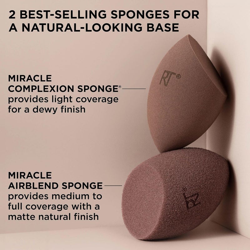 REAL TECHNIQUES New Nudes 2.0 Bare Finish Sponge Duo, 2 Piece Set - Image 2