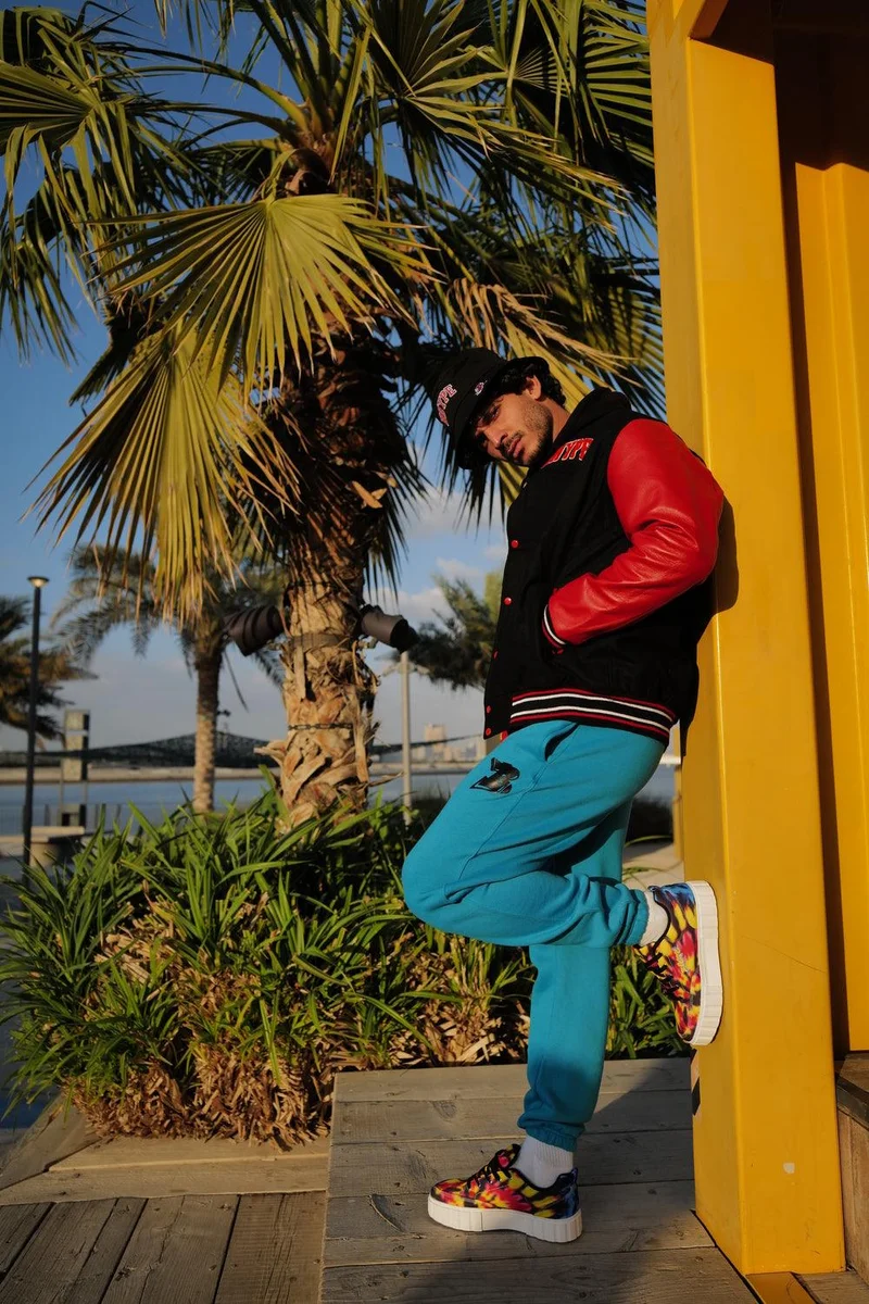 BHYPE SOCIETY  BHype Society - Varsity Jacket Collection Black/Red  | Best Price UAE