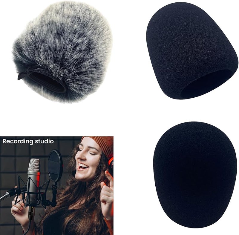 Black Sponge Windscreen Filter Foam Cover for Rode PodMic Dynamic Broadcast Microphone Blocks Plosives - Image 3