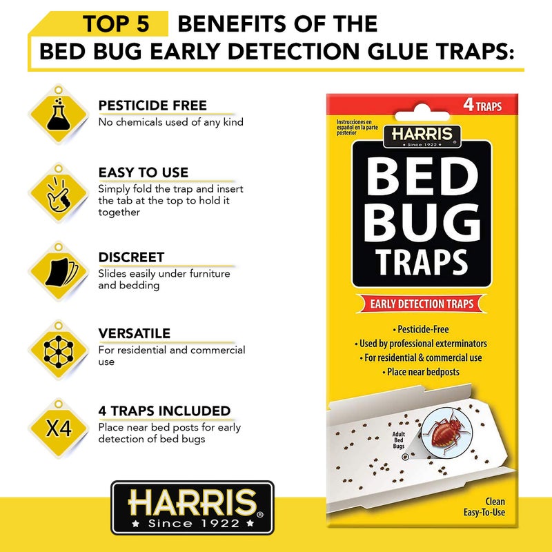 Harris Bed Bug Early Detection Glue Traps (4/Pack) - Image 4