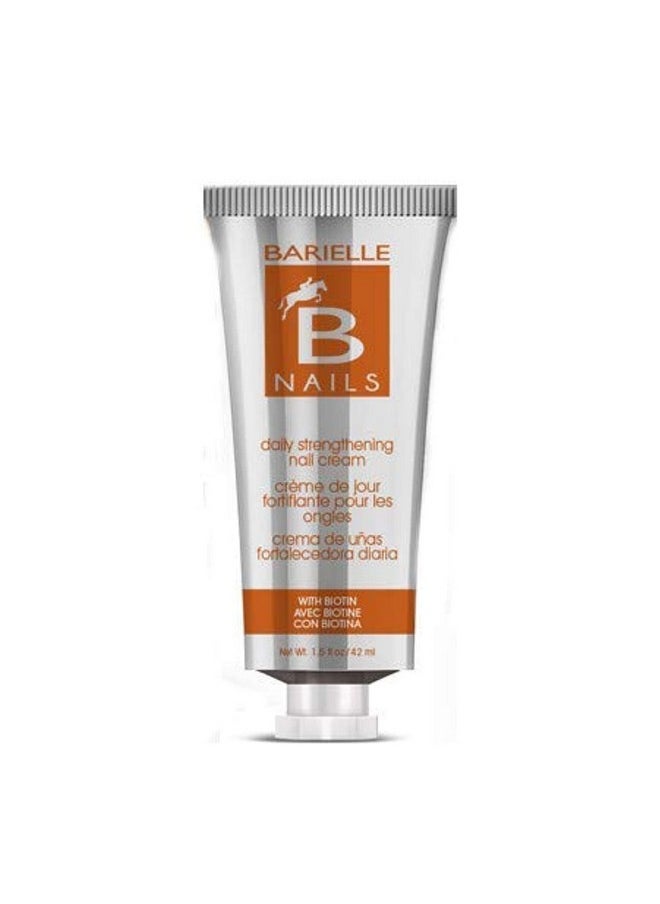 BARIELLE - Barielle Nails Daily Strengthening Nail Cream with Biotin 1.5 Ounce - for Splitting, Brittle, Ridged, Breaking, Soft and Damaged Nails, Leaves Nails Strong, Healthy and Revitalized - Image 1