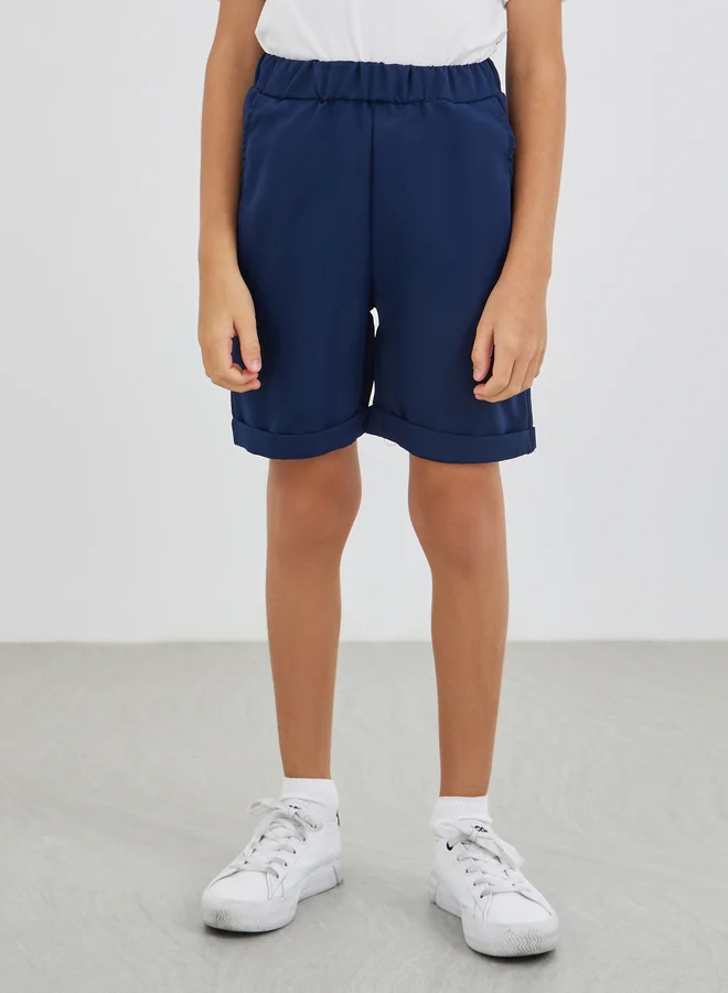 Styli Styli Boys Contrast Trim Short Sleeve Polo T-Shirt and Shorts Set