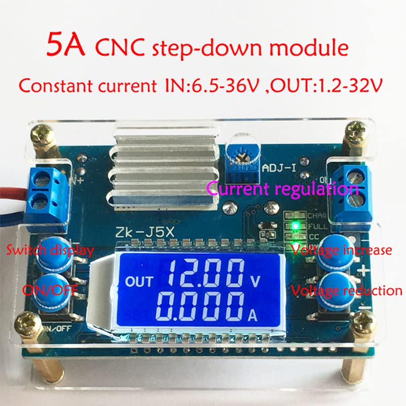 REES52 ZKJ5X 5A CNC StepDown Module DC to DC Buck Converter CC CV Power Module 1232V 5A Adjustable Regulated Power Supply Voltmeter Ammeter - Image 4