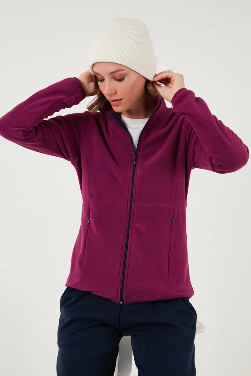 Lela Slim Fit Zippered Polar Fleece Cardigan Women's Cardigan 5907012