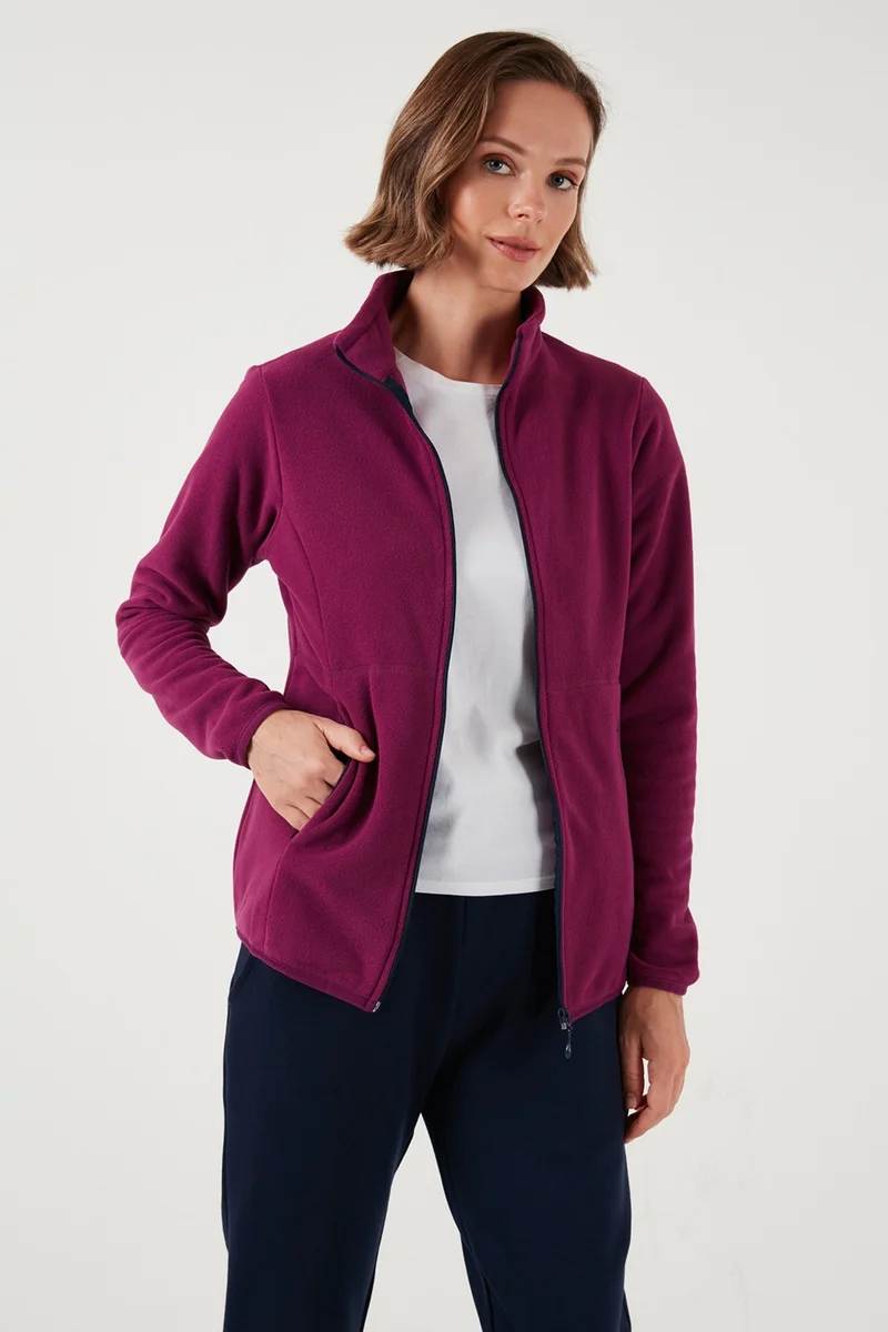 Lela Slim Fit Zippered Polar Fleece Cardigan Women's Cardigan 5907012
