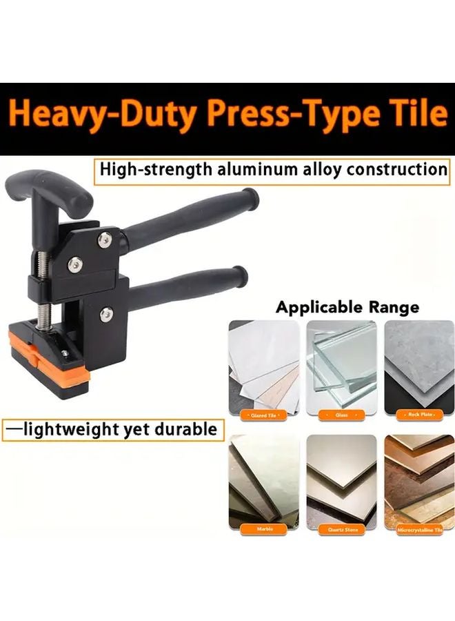 Black A Heavy Duty Press Type Tile Breaker High Strength Aluminum Alloy Shock Absorbing - Image 2