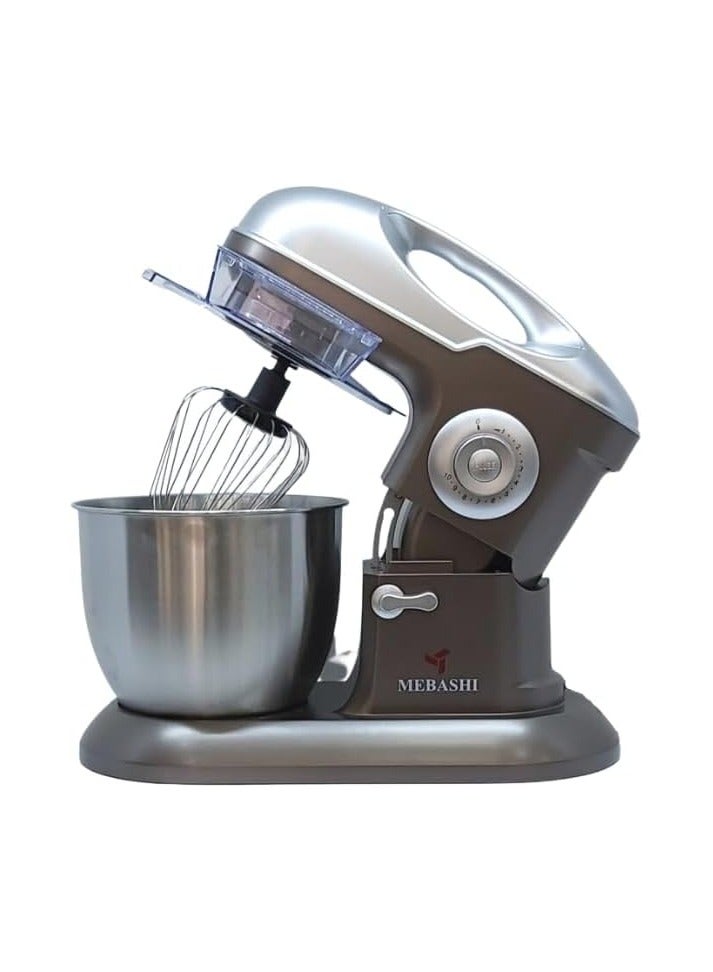MEBASHI Stand Bowl Mixer, 7L Capacity, 10 Speeds, Stainless Steel Bowl, Black (ME-SBM1107) (Grey)  - Image 1