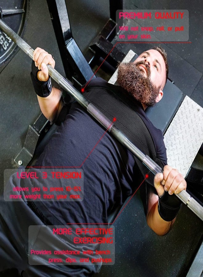 INDIA HUNK INDIAHUNK Bench Press Resistance Sling Shot Band (Black - M) | 2026 Power Lifting Support Band for Bench Press, Dips & Push-Ups Assistance - Image 5