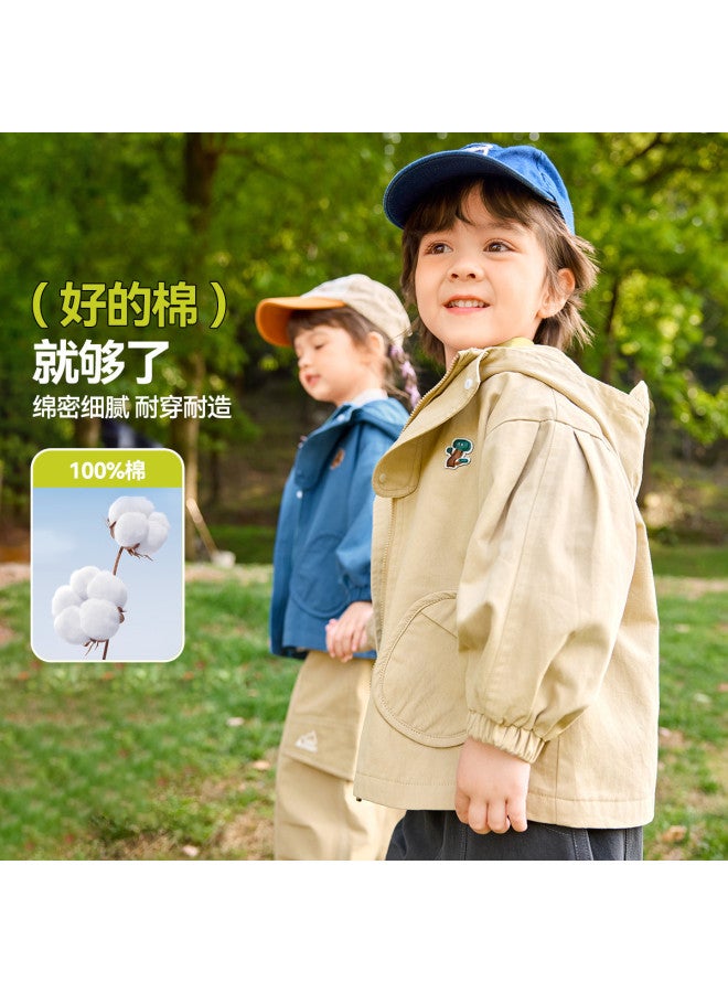 Doodle Home kids' Hooded Jacket - Autumn Cotton Boys' Top & Girls' Windproof Coat Trendy - Image 3