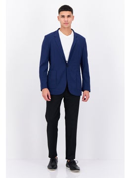 HUGO BOSS Men Slim Fit Plain Semi Formal Blazer, Navy  - Image 4