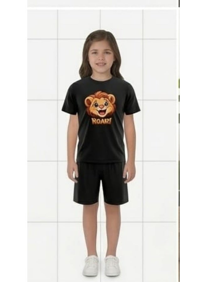 MOBABY Kids Black T-Shirt – Single Lycra 2-Ply 100% Cotton Fabric – Unisex Boys & Girls – Ages 4 to 14 Years (Depending on Size) - Image 5