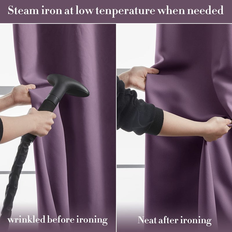 Rutterllow Blackout Curtains for Living room  Thermal Insulated Window Drapes 2 Panels for Bedroom  Grommet Top (42x84 Inch  Purple) - Image 4