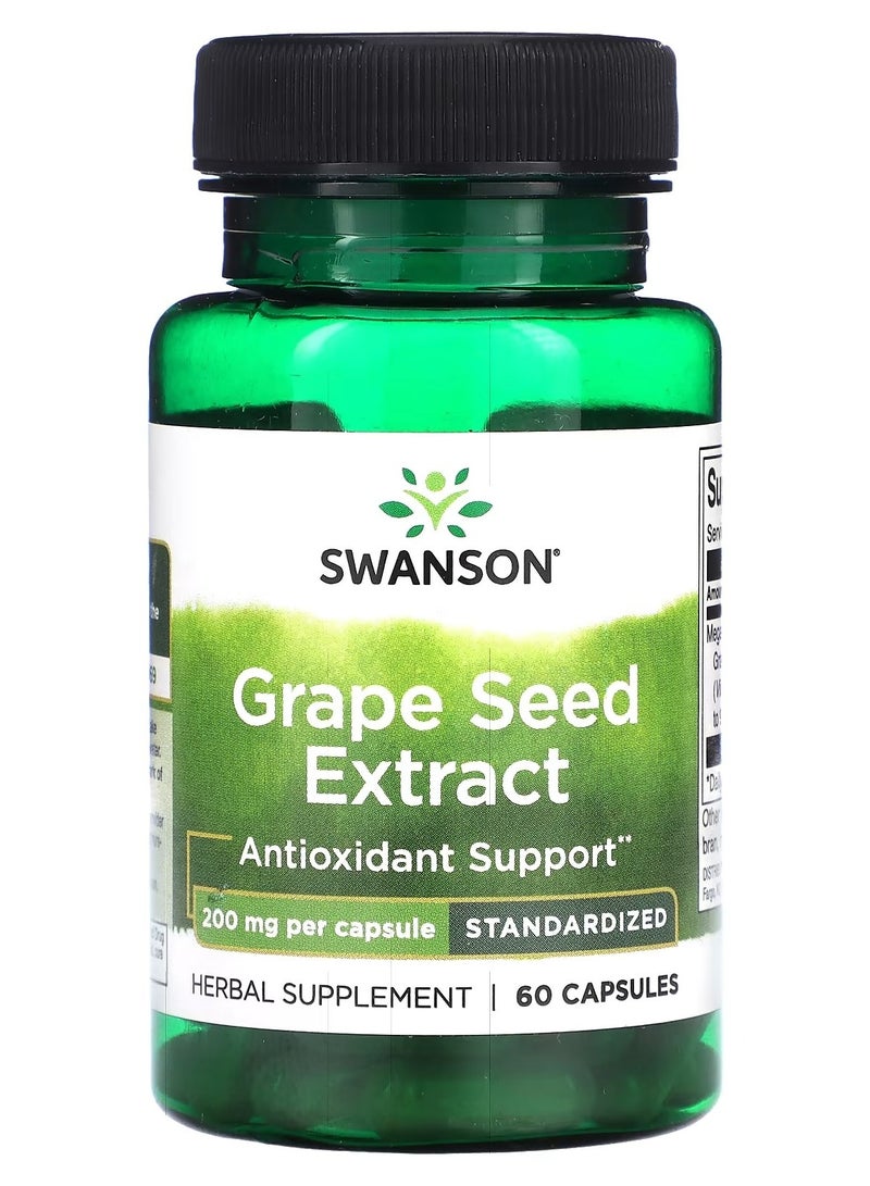 Swanson, Grape Seed Extract, 200 mg, 60 Capsules