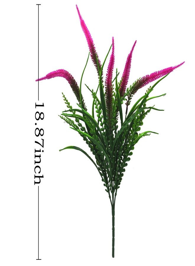 Bird Fiy Artificial Plants Flowers Fake Outdoor UV Resistant Plants Faux Plastic Greenery Shrubs Indoor Outside for Home Decor 4Pcs - Image 2