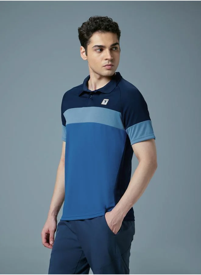 تكنوسبورت Technosport Color Block Short Sleeve Polo T-Shirt