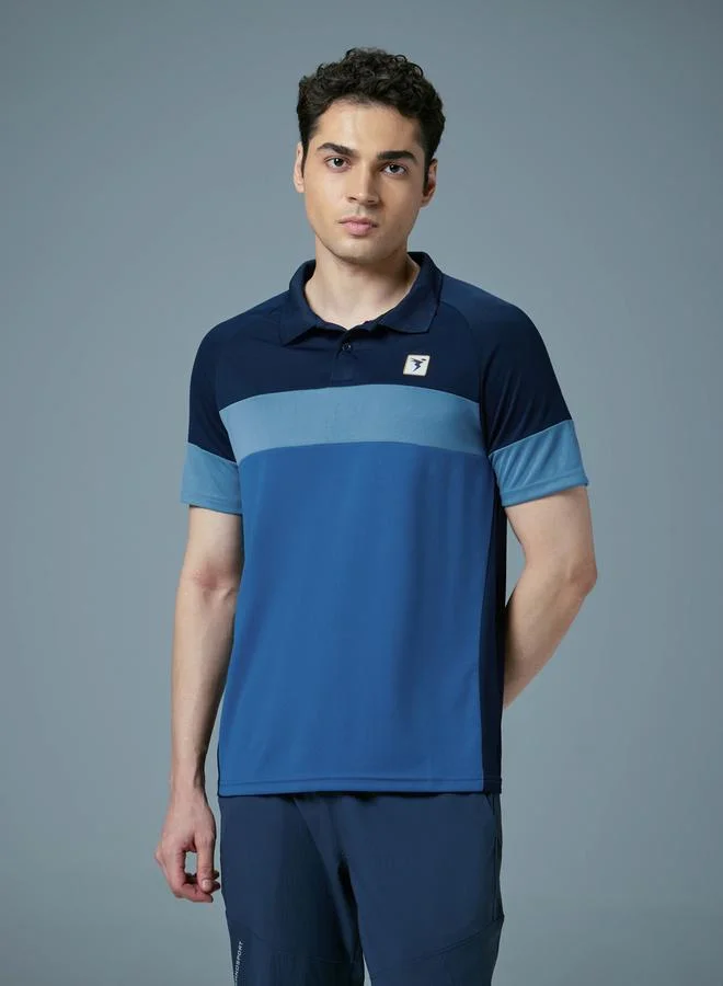 Technosport Technosport Color Block Short Sleeve Polo T-Shirt