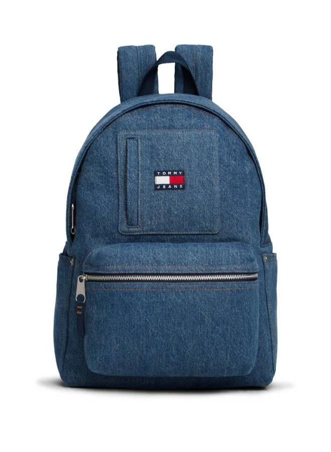 Logo Denim Dome Backpack