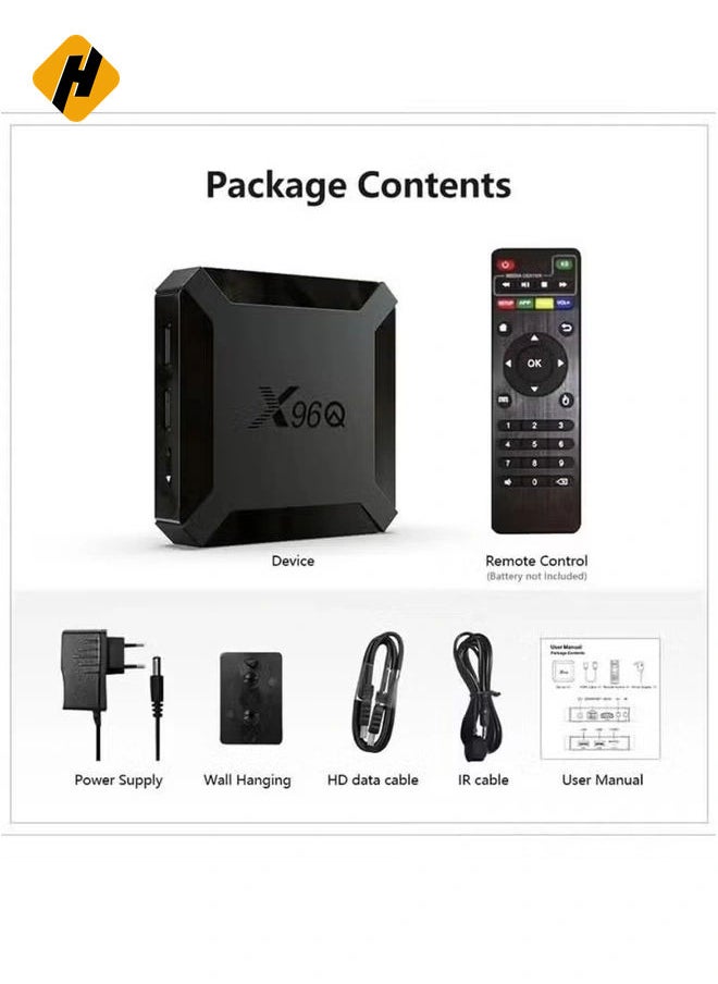 HuHa - X96Q TV Box – Android 10.0 Quad-Core Media Player with 4K and 3D Support - Image 1