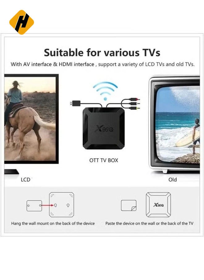 HuHa - X96Q TV Box – Android 10.0 Quad-Core Media Player with 4K and 3D Support - Image 1