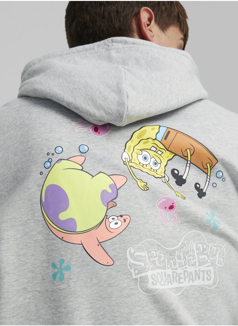 PUMA SPONGEBOB Mens Relaxed Hoodie Hooded Top  - Image 4