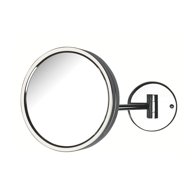 WALL MOUNT CHROME FINISH MAKEUP MIRROR 5X MAGNIFICATION 85 DIAMETER EXTENDS 115 MODEL JD13C
