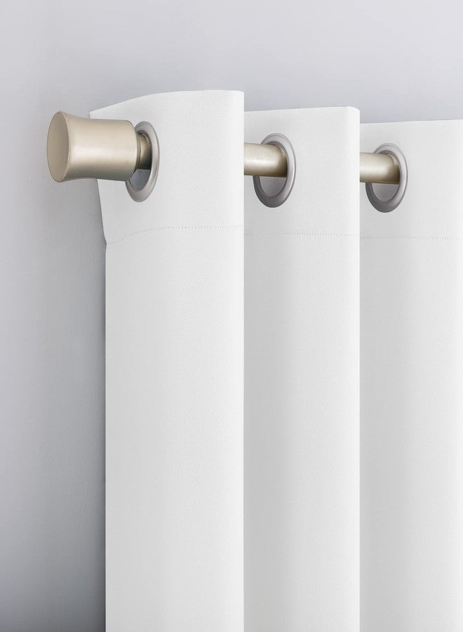 Sun Zero Nolita 2-Pack Solid Total Blackout Grommet Curtain Panel Pair, 54" x 63", White - Image 2