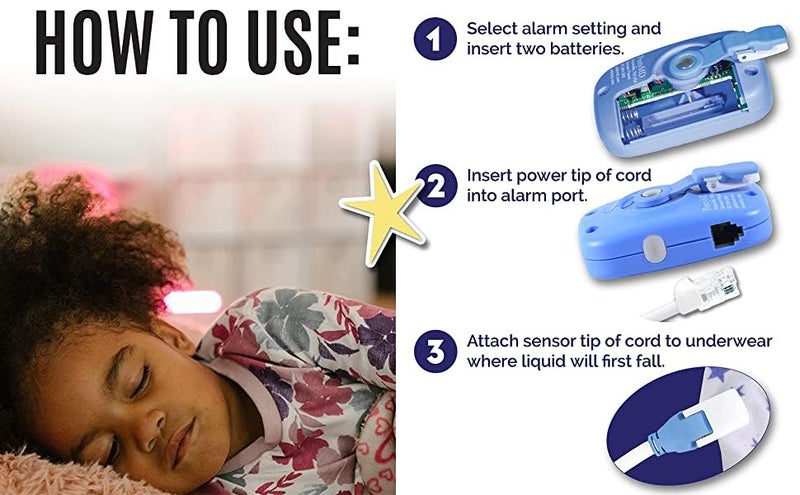 Wet-Stop 3 Blue Bedwetting Enuresis Alarm with Loud Sound and Strong Vibration for Boys or Girls, Proven Solution for Bedwetters - Image 5