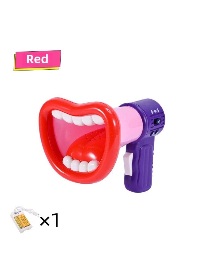 TikTok Cute Fun Small Speaker Multi-purpose Recording Voice Changer Electric Music Microphone Voice Changer Loudspeaker Toy Funny-Color:Pink + Charging Set  - Image 1