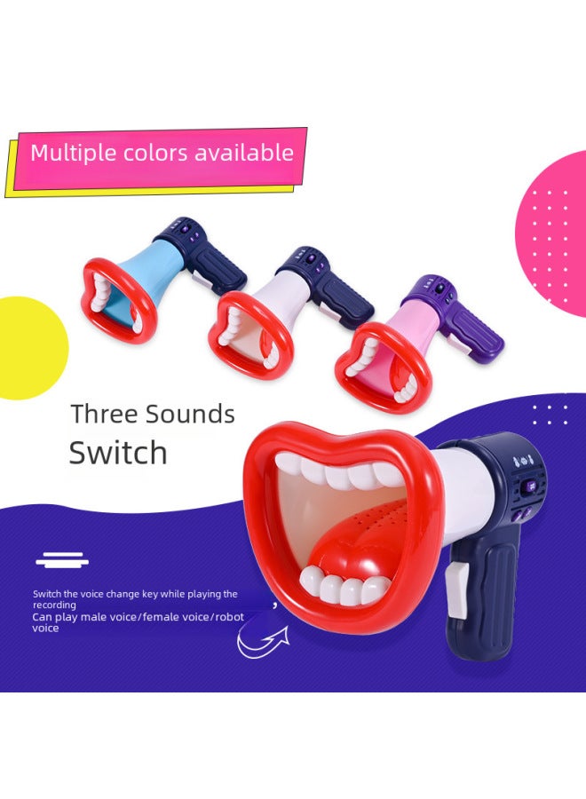 TikTok Cute Fun Small Speaker Multi-purpose Recording Voice Changer Electric Music Microphone Voice Changer Loudspeaker Toy Funny-Color:Pink + Charging Set  - Image 4