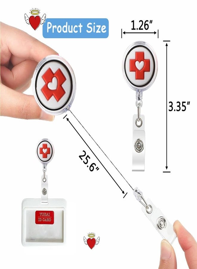 BEMAXYE 12 Pcs Nurse Badge Reel Holder - Retractable ID Name Card Tag Clip for Assistant Nurses Doctors Office Worker Gifts - Image 2