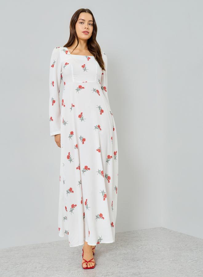 تايك تو فستان طويل مطبوع أكمام طويلة - Image 4