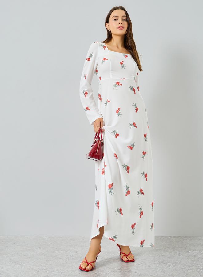 تايك تو فستان طويل مطبوع أكمام طويلة - Image 2