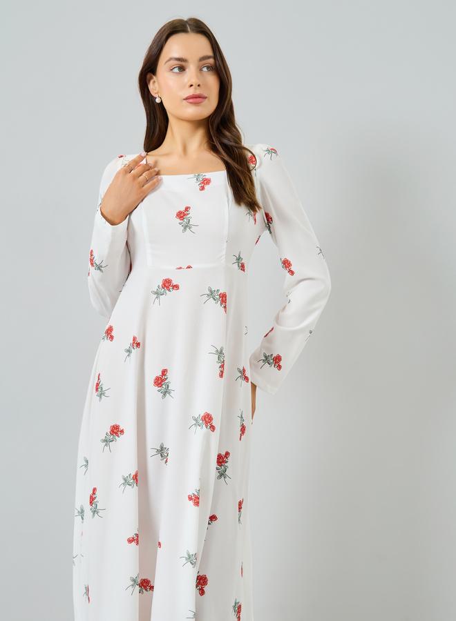 تايك تو فستان طويل مطبوع أكمام طويلة - Image 3