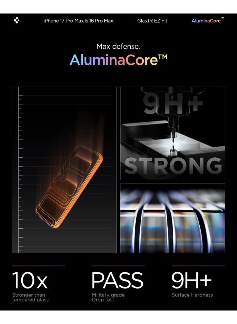 Spigen GLAStR EZ Fit Pro HD Tempered Glass iPhone 17 PRO MAX Screen Protector - Case Friendly with Sensor Protection [1 PACK] - Image 4