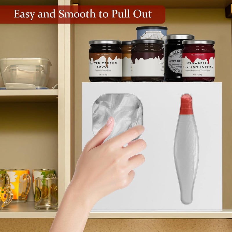 TPGP BSSOYAMM Trash Bag Dispenser - Acrylic 2 in 1 Holder for Grocery and Garbage Bags - Image 4
